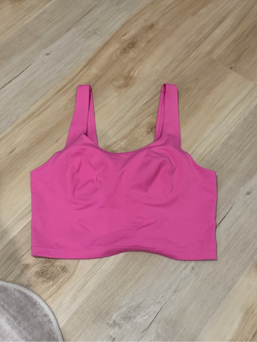 Seamless Hot Pink Wireless Crop Bralette - Lightweight Support